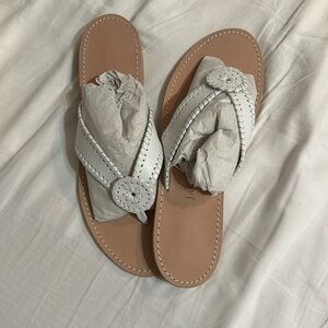 NWT Jack Rogers white thong sandals